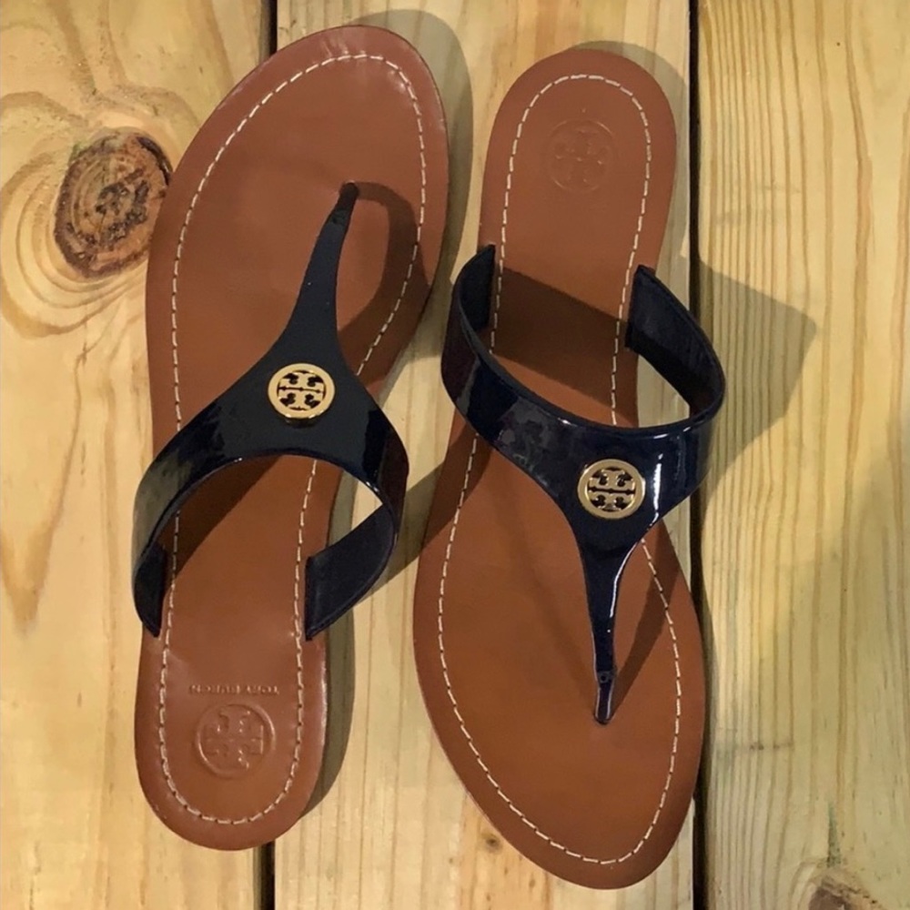 Navy Blue Tory Burch Sandals